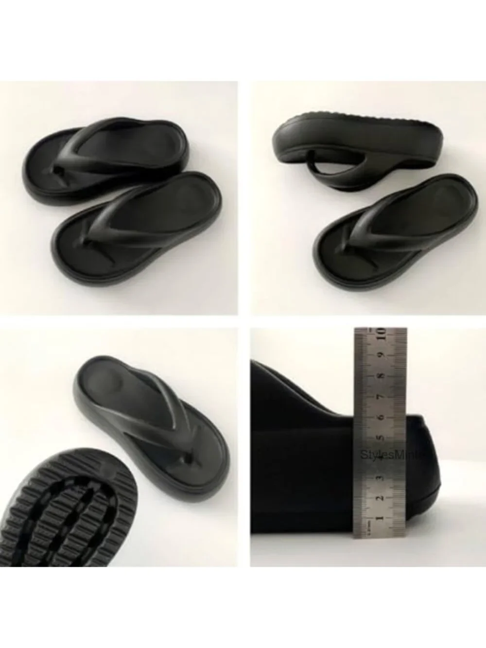 Elevated 6cm Platform Flip Flops EVA Sandals Women's Comfort Slip On